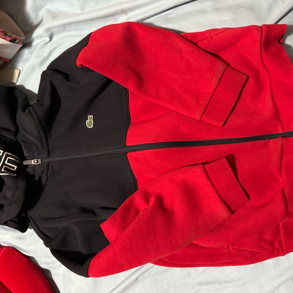 Kids Lacoste Red and Black Jacket